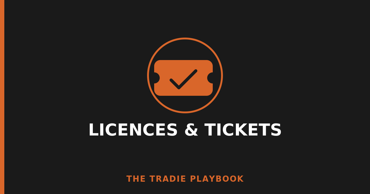 Licences & Tickets category icon — The Tradie Playbook